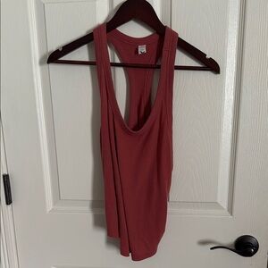 Pink Sleeveless Backless Tank Top